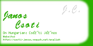 janos csoti business card